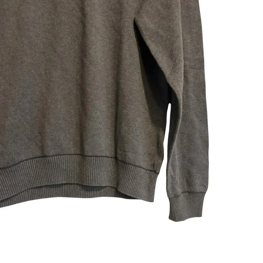 NWT Cutter Buck Gray Sweater Mens Sz Small Broadview Crew Cotton Office Casual